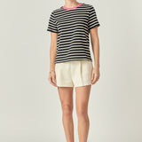 Contrast Rib Stripe T-shirt