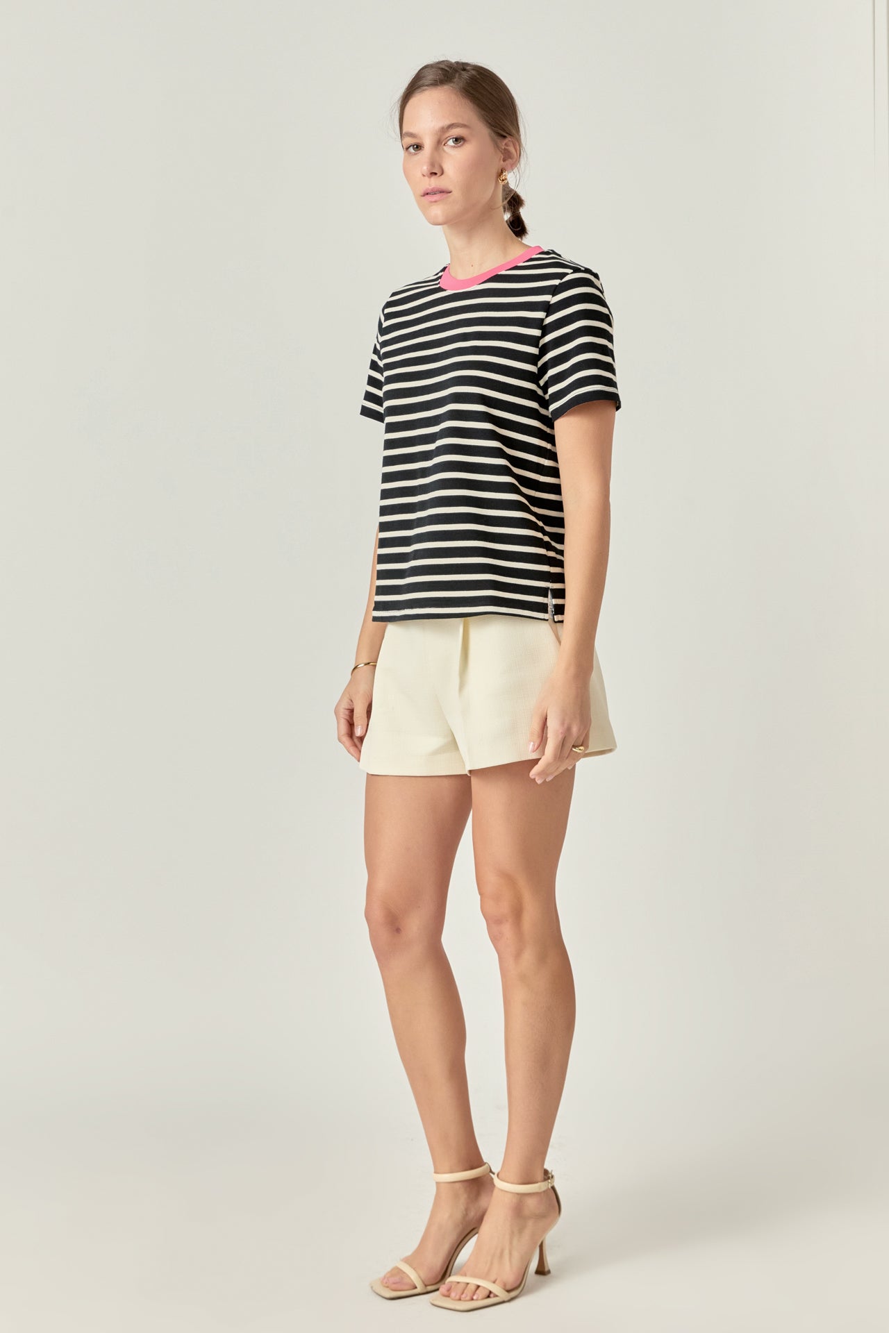 Contrast Rib Stripe T-shirt