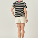 Contrast Rib Stripe T-shirt