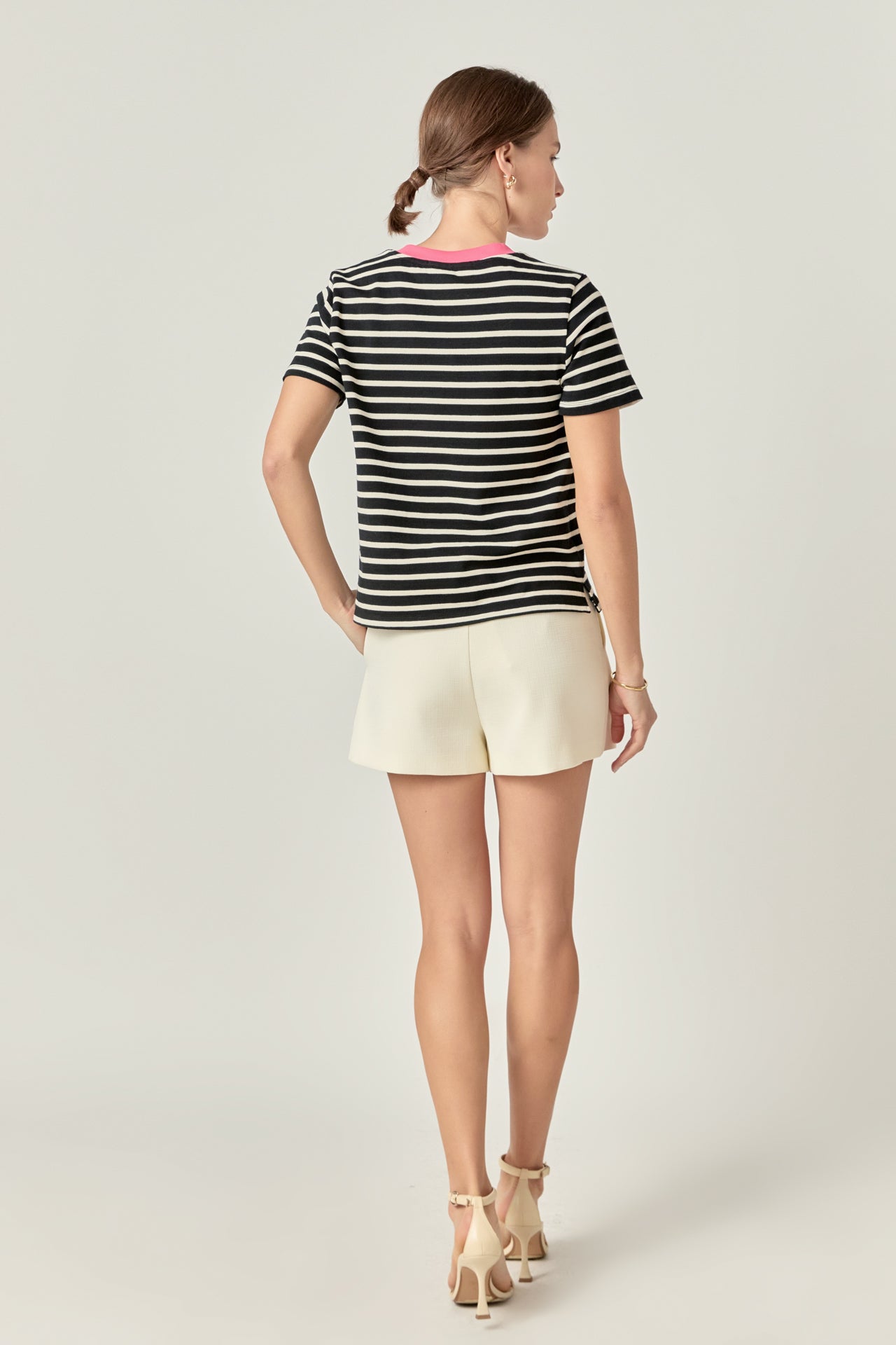 Contrast Rib Stripe T-shirt