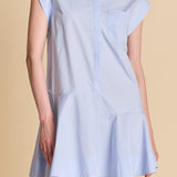 Collar Flare Skirt Dress