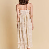 Smocked Sleeveless Midi Dress