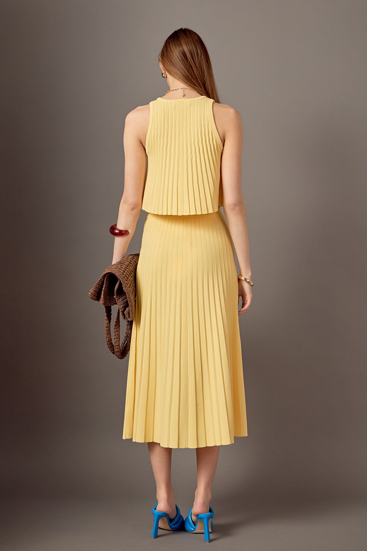 English Factory - Madison Knit Sleeveless Top BUTTER YELLOW / M English Factory - Madison Knit Sleeveless Top BUTTER YELLOW / M