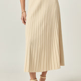 Pleated A-line Skirt