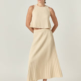 Pleated A-line Skirt