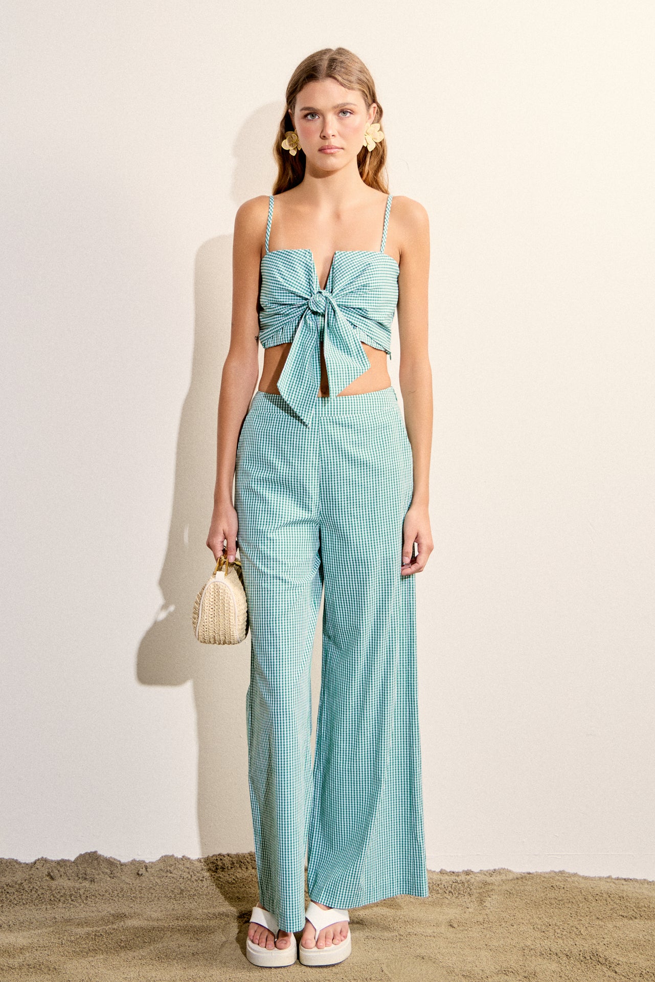 Gingham Culotte Breeze Pants – English Factory