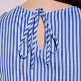 Peplum Sleeve Striped Top