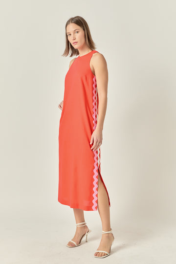 Sleeveless Ric Rac Midi Dress main image 0