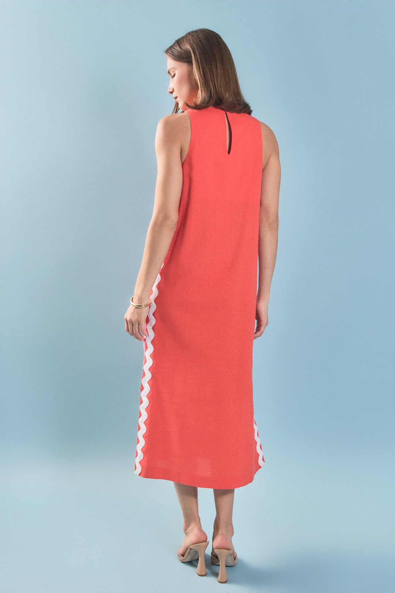 Sleeveless Ric Rac Midi Dress – English Factory