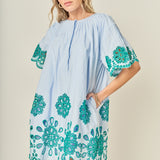 Paloma Embroidered Mini Dress