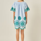 Paloma Embroidered Mini Dress