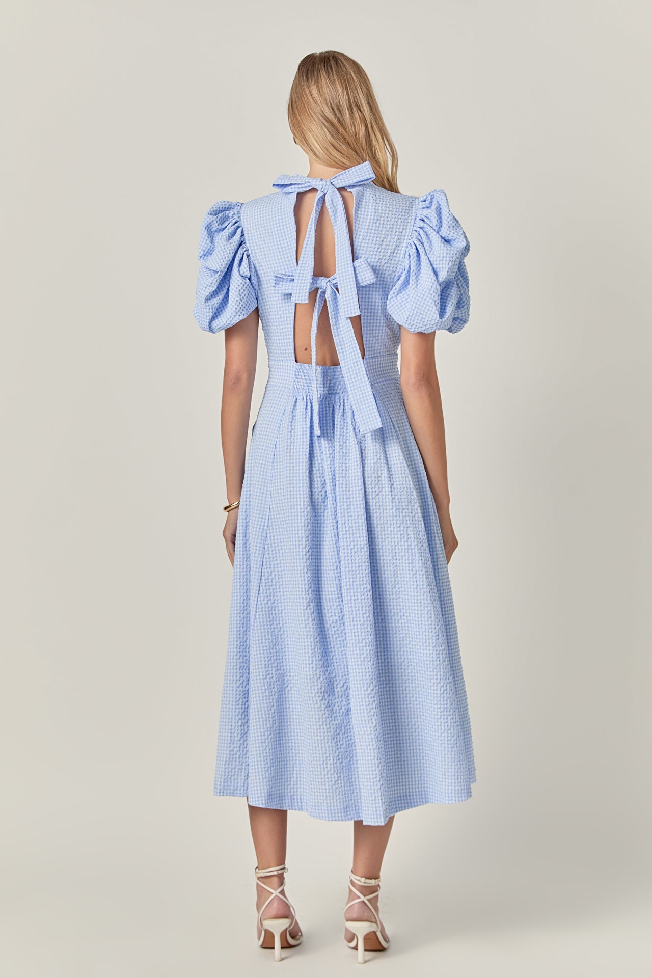 english factory dress Gingham Charm Midi Dress