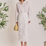 Crochet Collar Detailed Shirt