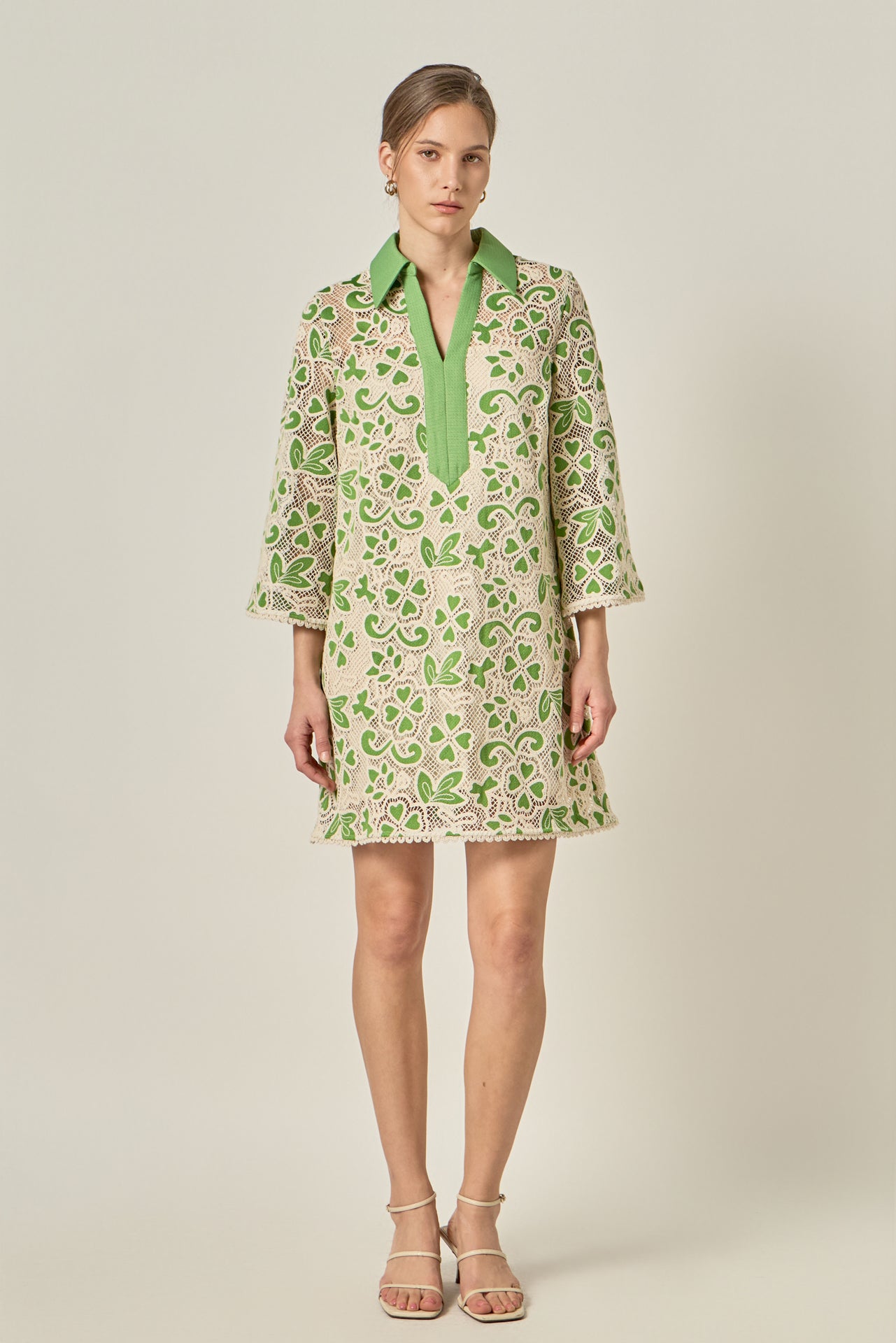 Iris Guipure Lace Mini Dress English Factory Iris Guipure Lace Mini Dress English Factory