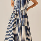 The Seersucker Stripe Midi Dress