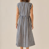 The Seersucker Stripe Midi Dress