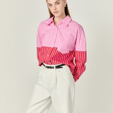 Aubrey Colorblock Stripe Shirt