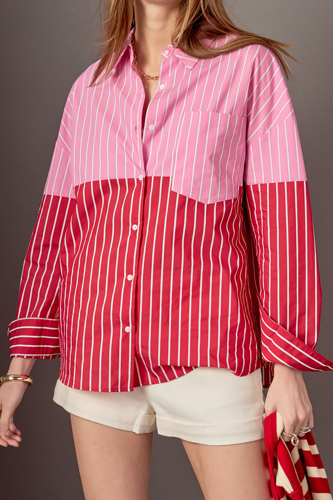 Aubrey Colorblock Stripe Shirt – English Factory