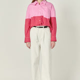 Aubrey Colorblock Stripe Shirt