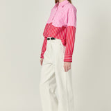 Aubrey Colorblock Stripe Shirt