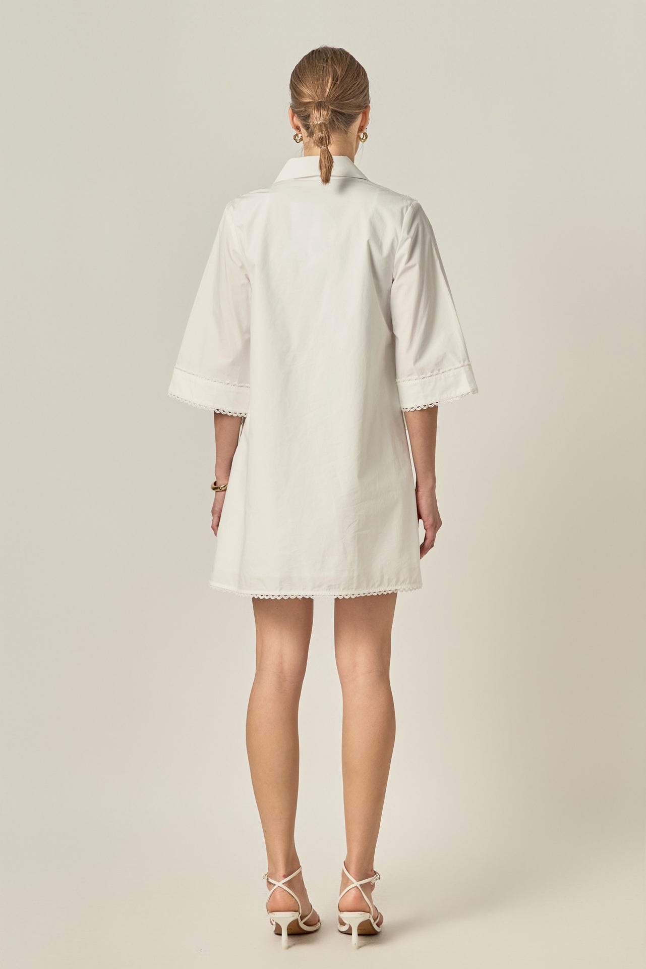 English Factory - Lace Reverie Mini Dress White / S English Factory - Lace Reverie Mini Dress White / S