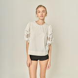 Crochet Lace Short Sleeve Top
