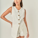 The Juliette Linen Vest