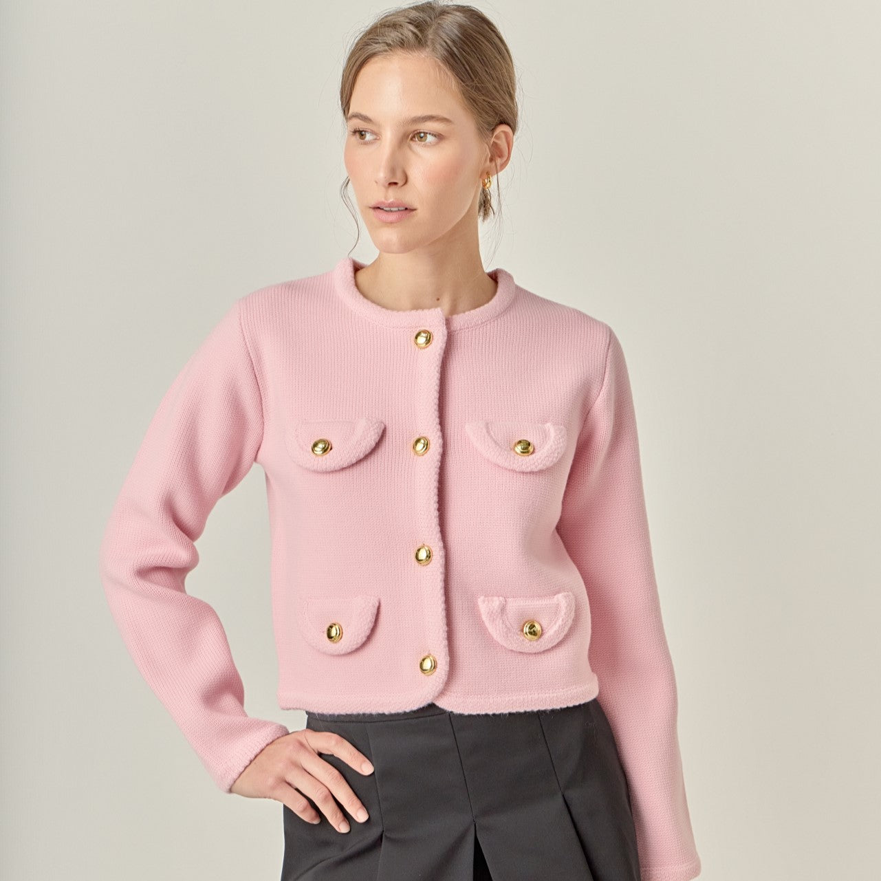 Round Hem Cardigan