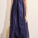 Halter Neck Tie Midi Dress