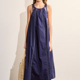 Halter Neck Tie Midi Dress