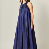 Halter Neck Tie Midi Dress