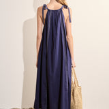 Halter Neck Tie Midi Dress