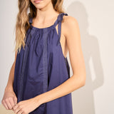 Halter Neck Tie Midi Dress