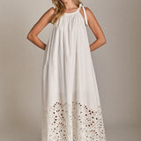 The Celine Eyelet Midi Dress