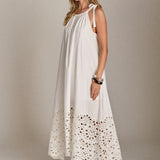 The Celine Eyelet Midi Dress