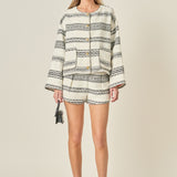 Sienna Striped Tweed Cardigan