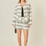 Sienna Striped Tweed Shorts
