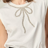 Soft Glimmer Bow Top