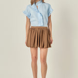 Bubble Hem Mini Skirt