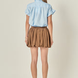 Bubble Hem Mini Skirt