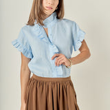 Bubble Hem Mini Skirt
