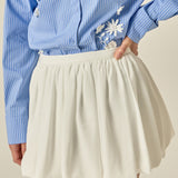 Bubble Hem Mini Skirt