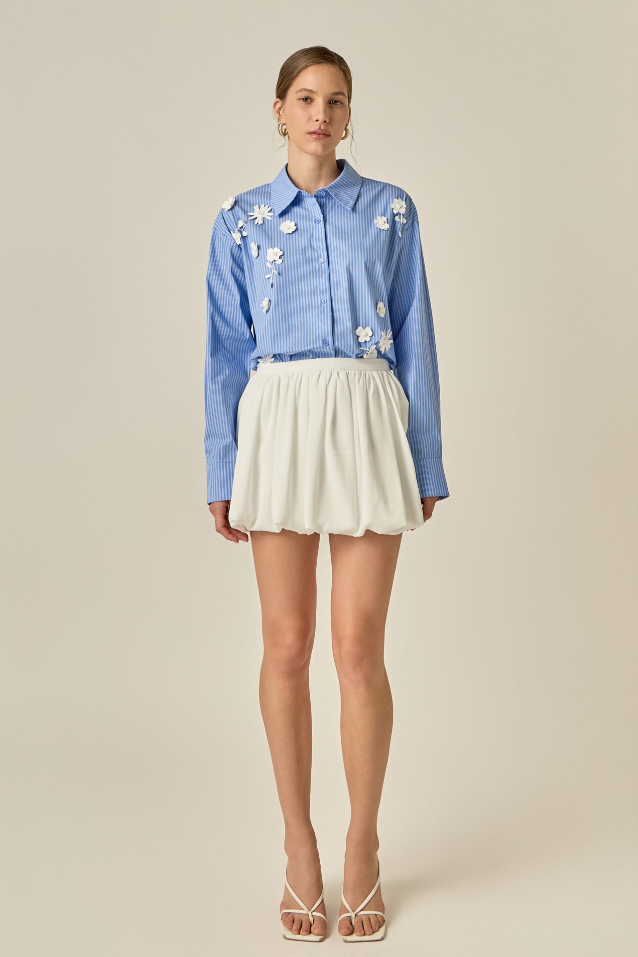 Bubble Hem Mini Skirt