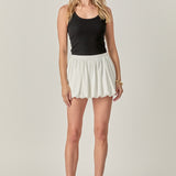 Bubble Hem Mini Skirt