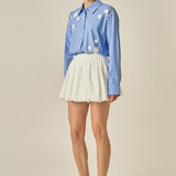 Bubble Hem Mini Skirt
