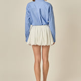 Bubble Hem Mini Skirt