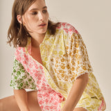 Maisie Colorblock Button-Up Shirt