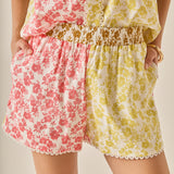 Maisie Colorblock Printed Shorts