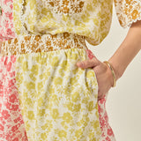 Maisie Colorblock Printed Shorts