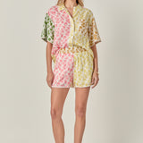 Maisie Colorblock Printed Shorts